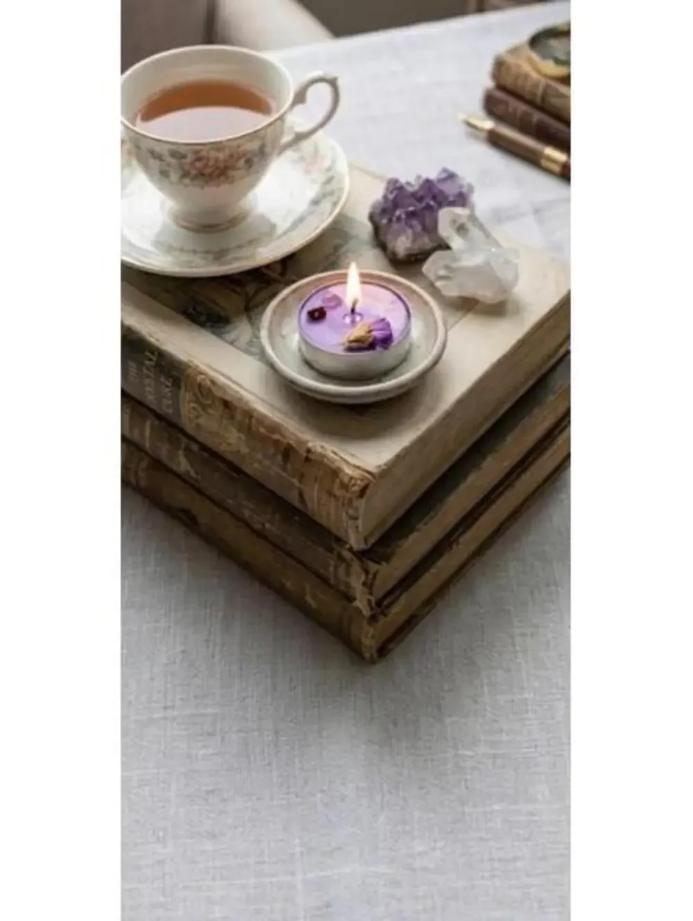 Amethyst Tealight Candles, Lavender Scent, Ritual Candles